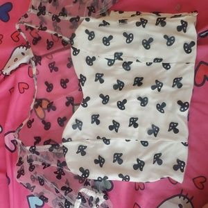 Hot topic mesh mushroom corset top